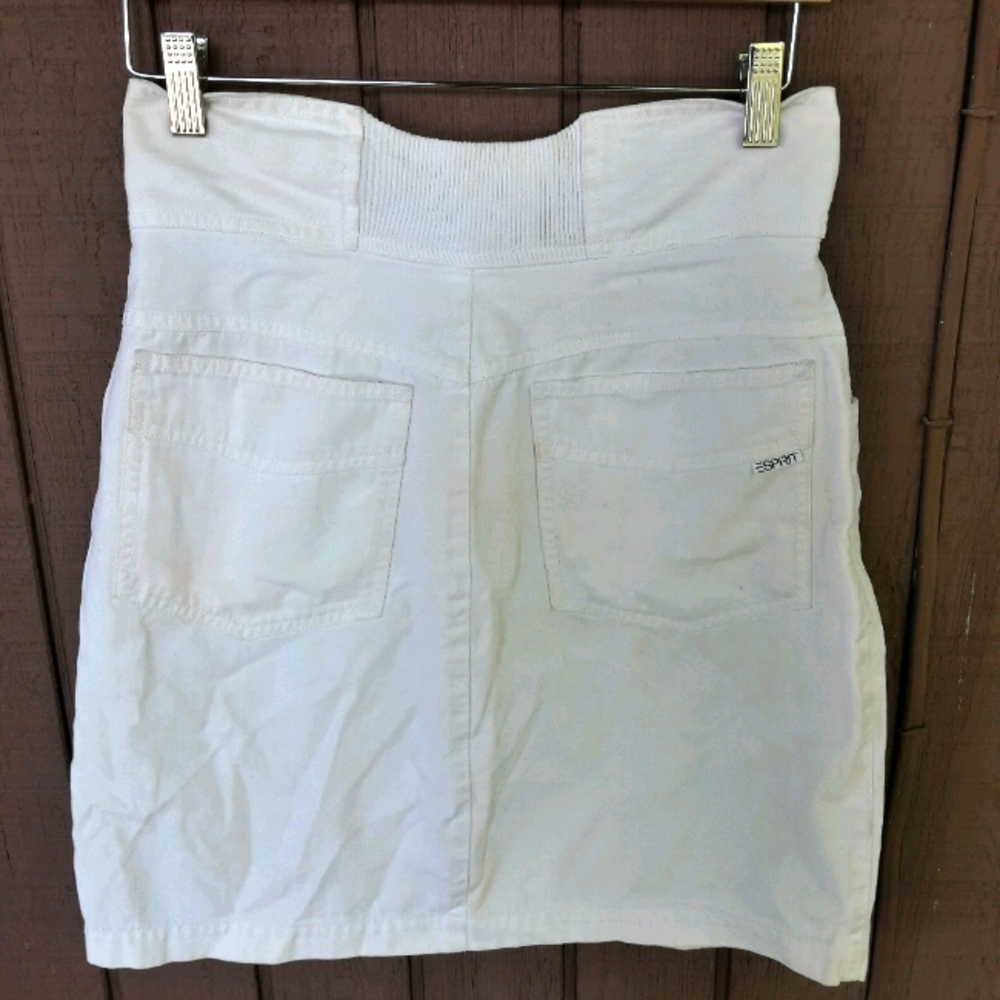 Vintage Esprit Collection Waist Belted White Skirt - Picture 6 of 13